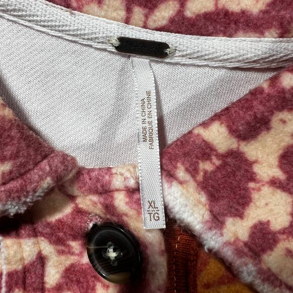 Free People Mixed Print Fleece Shacket Oversized XL - Picture 2 of 6